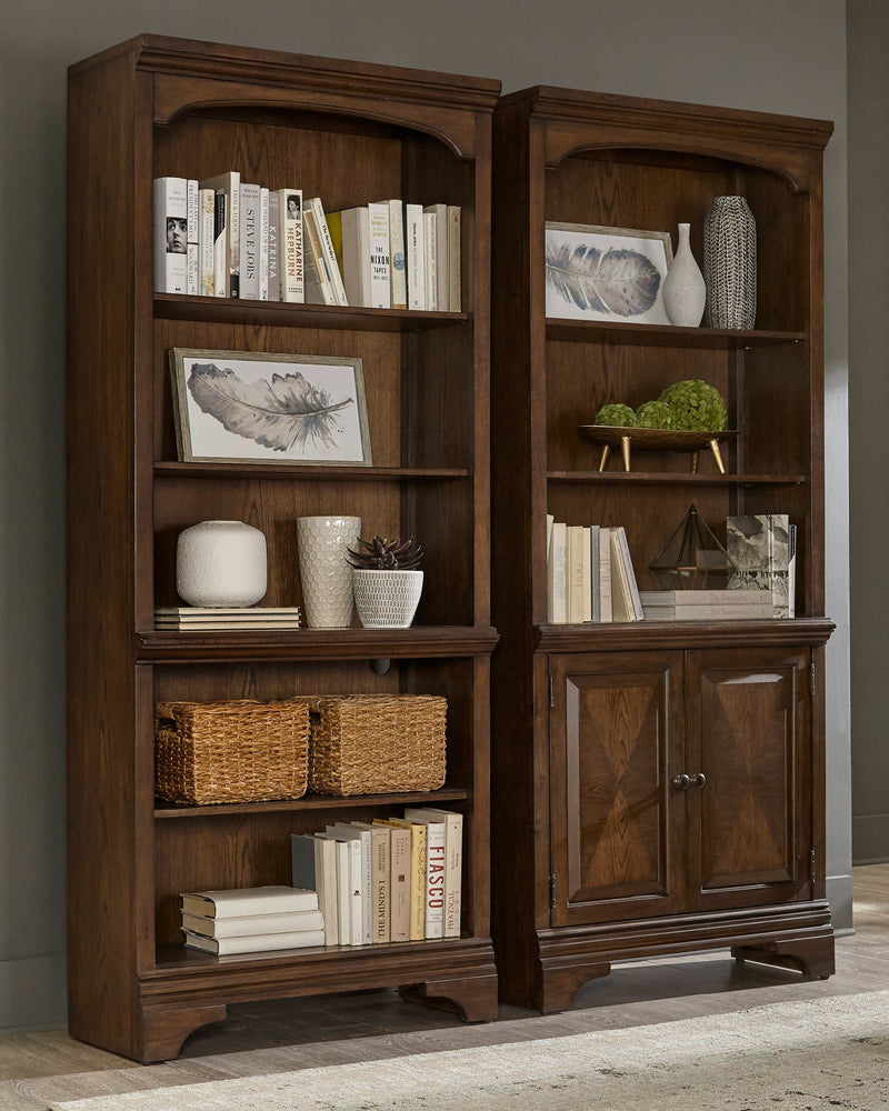 Hartshill - Burnished Oak - Bookcase - Ornate Home