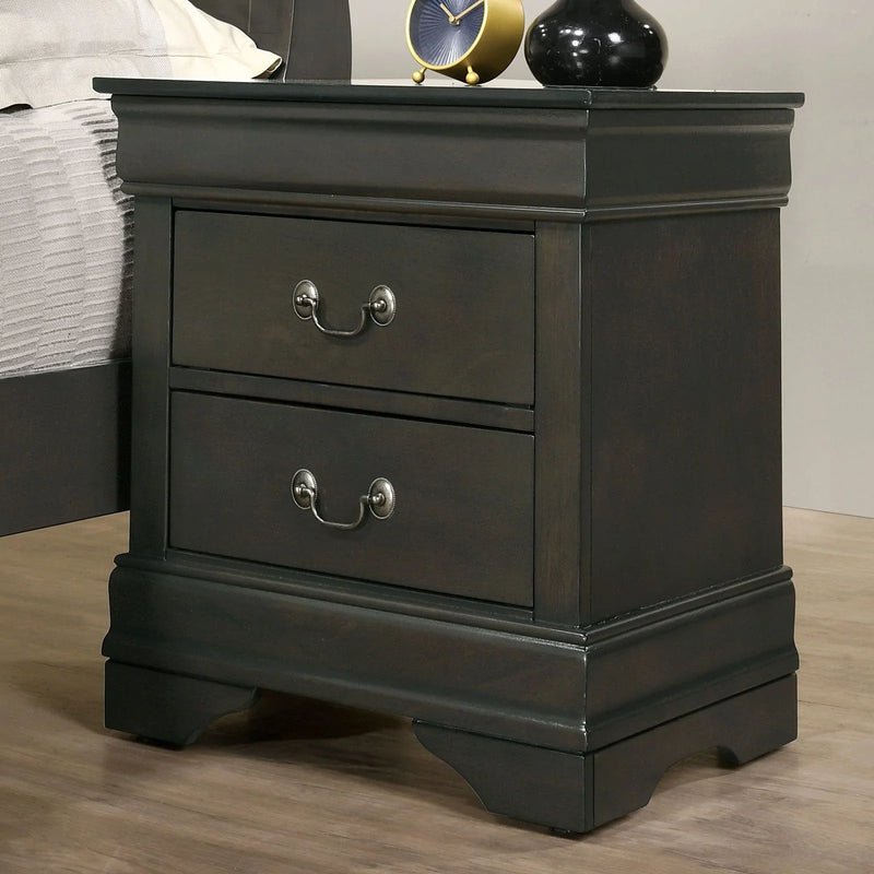 Louis Philippe Gray Nightstand