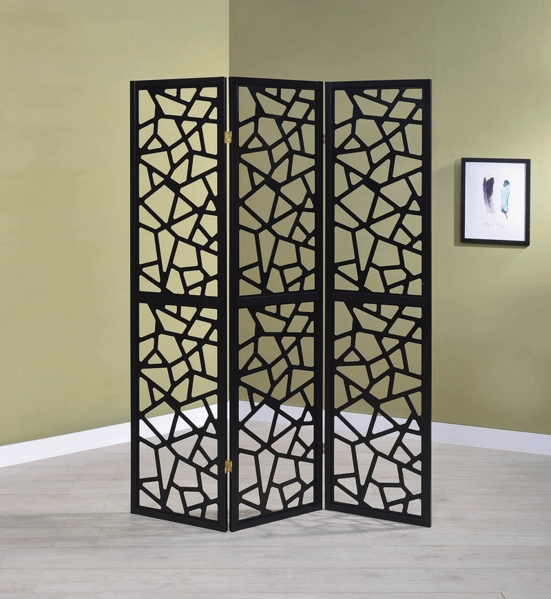 Nailan Black 3pc Panel Screen