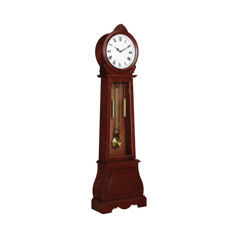 Narcissa Brown Red Grandfather Clock w/ Chime