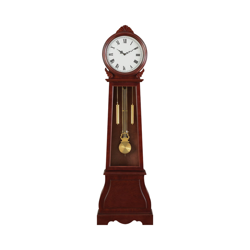 Narcissa Brown Red Grandfather Clock w/ Chime