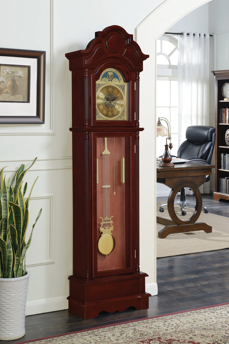 Diggory Brown Red & Clear Grandfather Clock