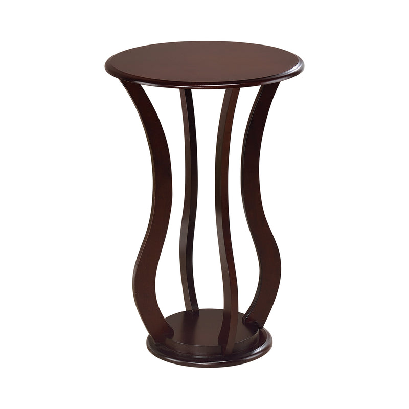 Elton Cherry Round Top Accent Table