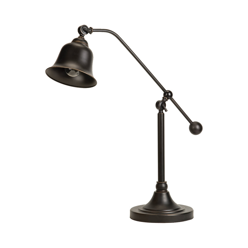 Eduardo Dark Bronze Bell Shade Table Lamp