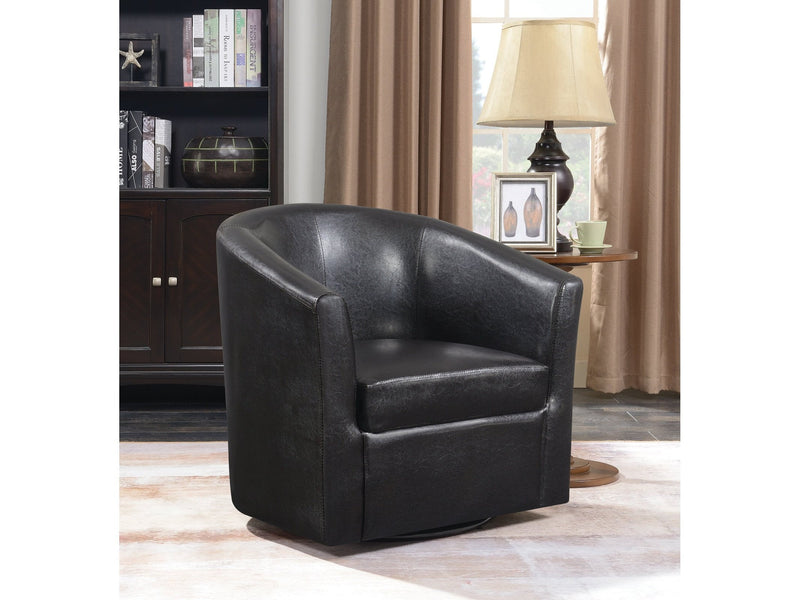 Turner Dark Brown Accent Swivel Chair