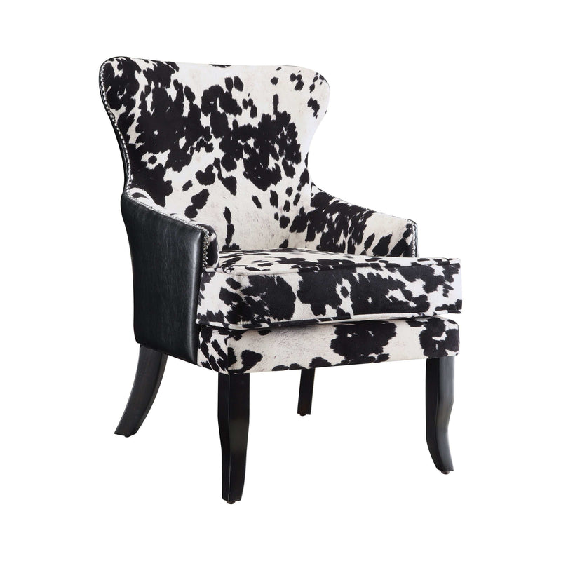 Noyu - Black & White - Accent Chair - Ornate Home