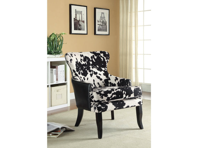 Noyu - Black & White - Accent Chair - Ornate Home