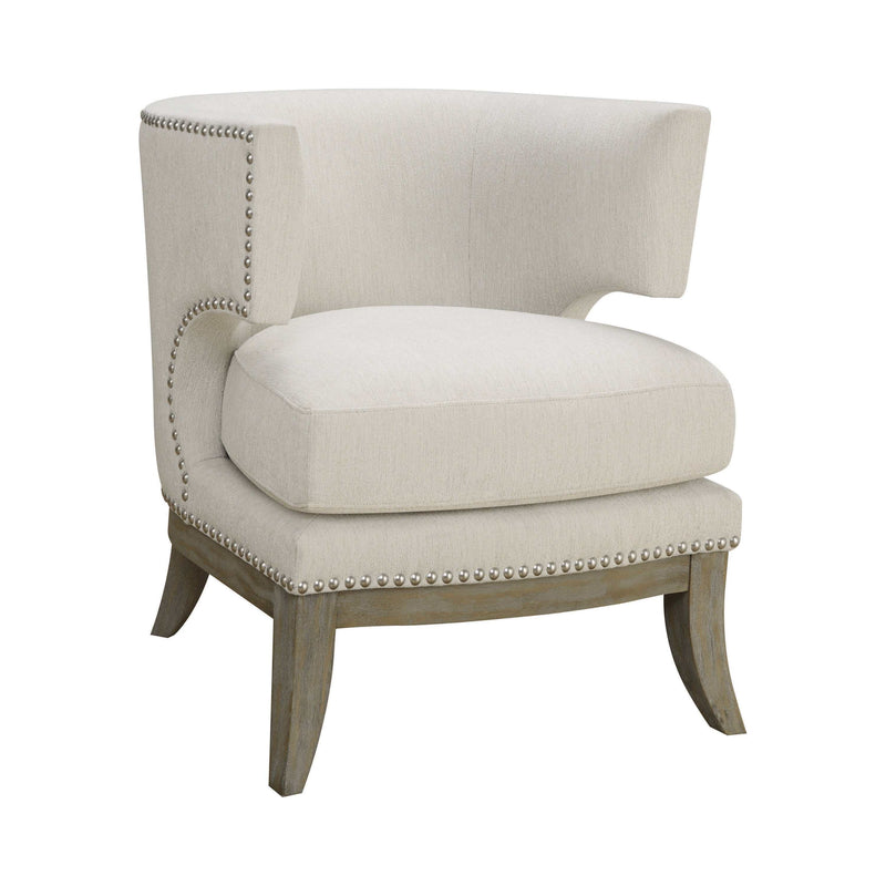 Cathy - White & Weathered Grey - Accent Chair - Ornate Home