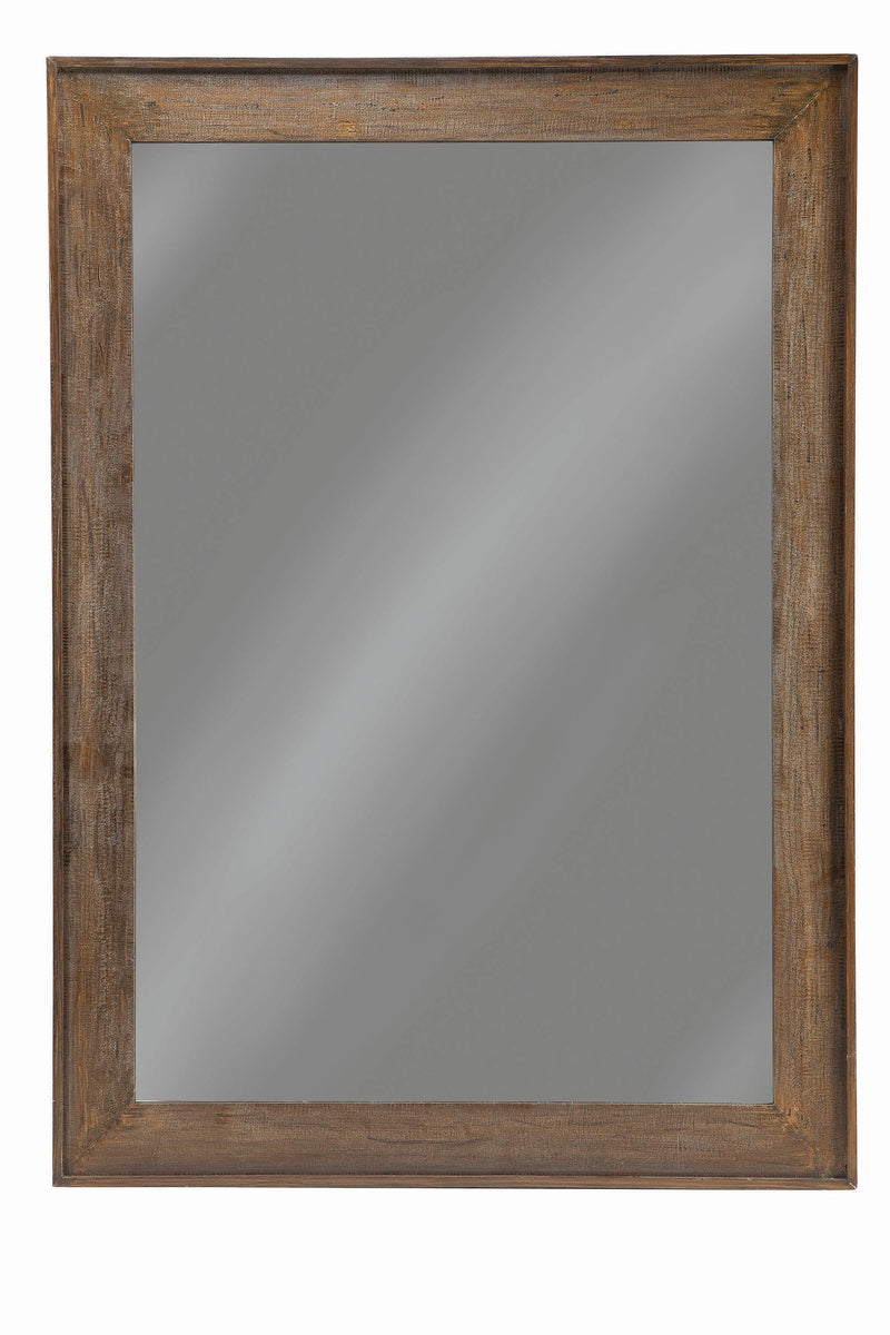 Len - Distressed Brown - Floor Mirror - Ornate Home