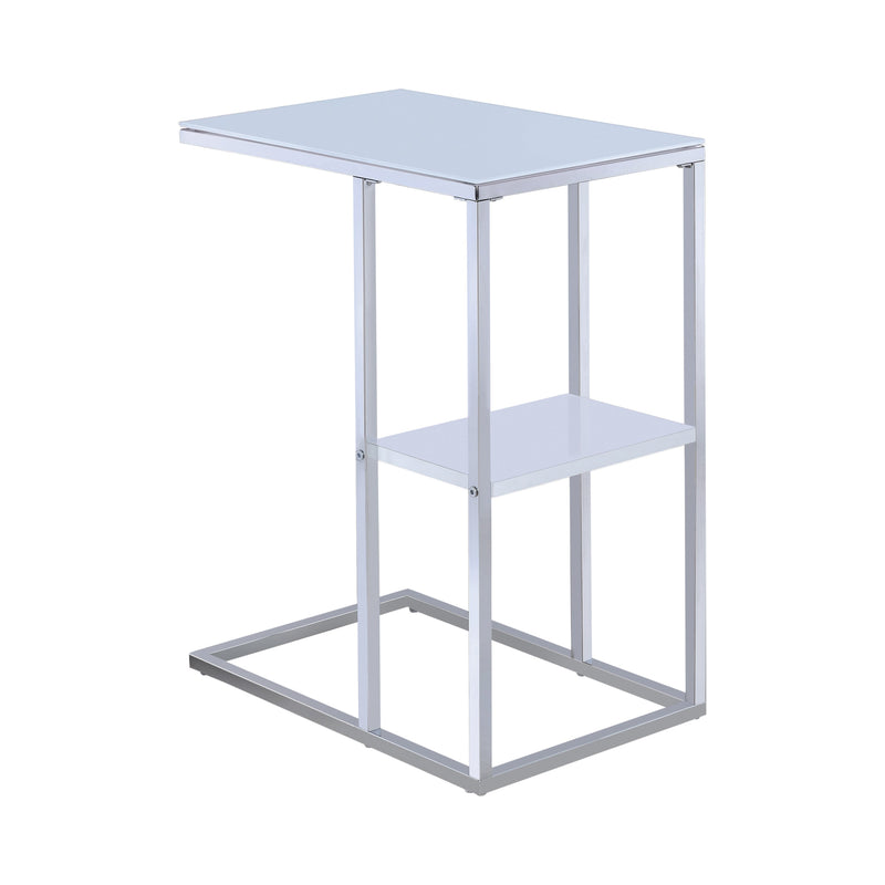 Daisy Chrome & White Accent Table