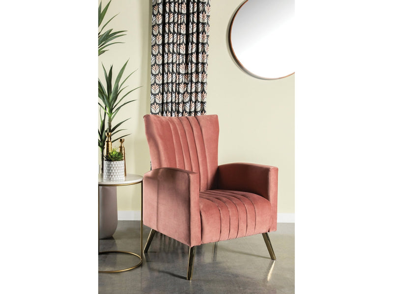 Naya - Rose & Gold - Accent Chair - Ornate Home