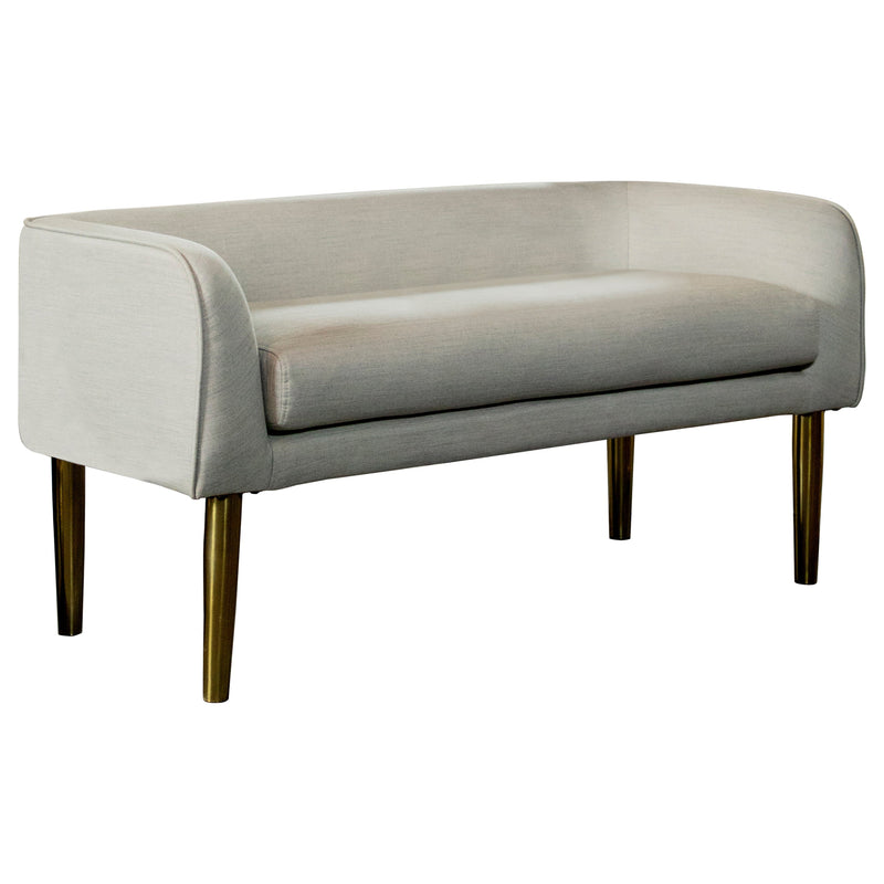 Marwah - Grey & Gold - Low Back Bench - Ornate Home