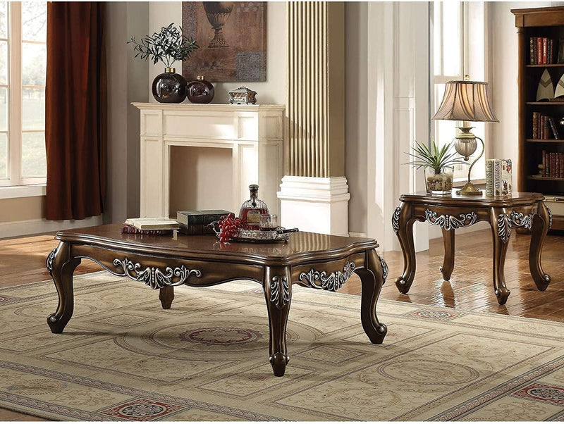 Latisha Antique Oak Coffee Table - Ornate Home