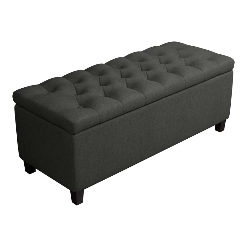 Vermoza - Charcoal -Lift Top Storage Bench - Ornate Home