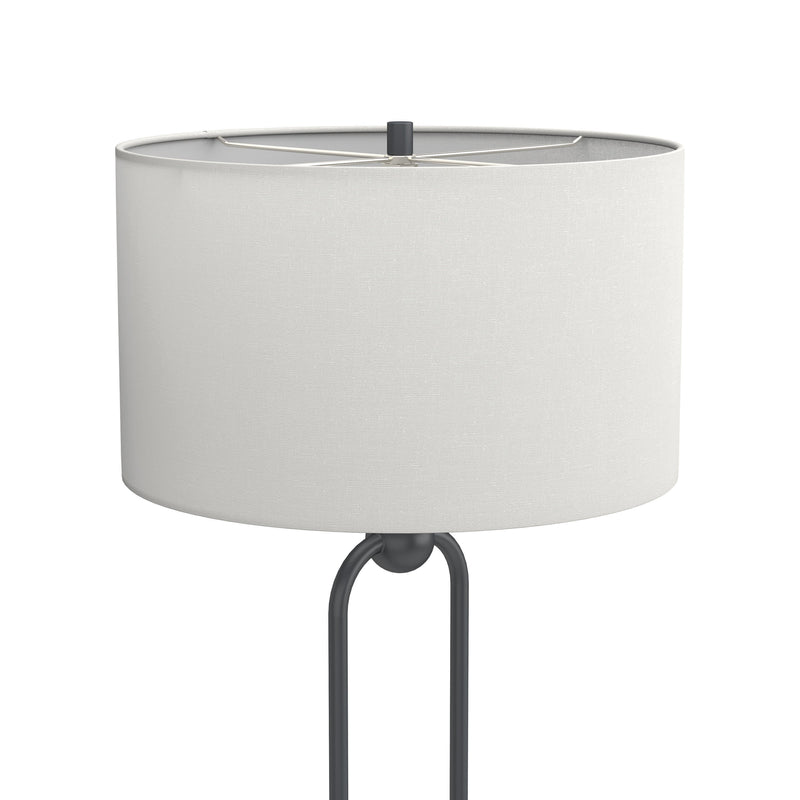 Anton White & Orb Drum Shade Floor Lamp