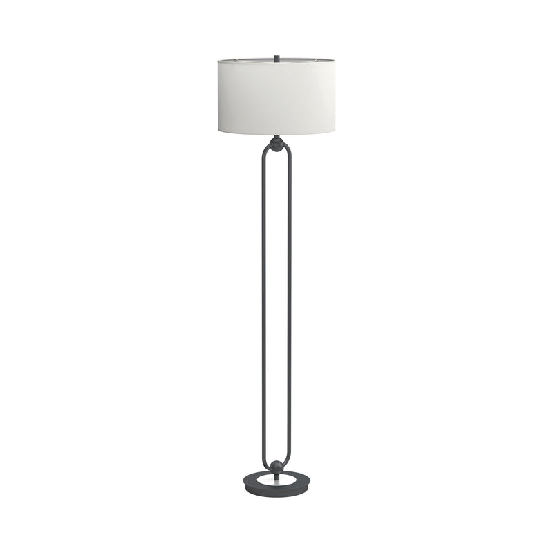 Anton White & Orb Drum Shade Floor Lamp