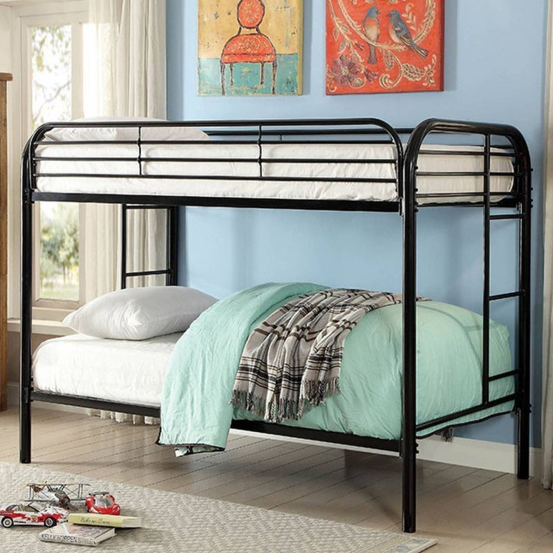 Opal Black Twin/Twin Bunk Bed