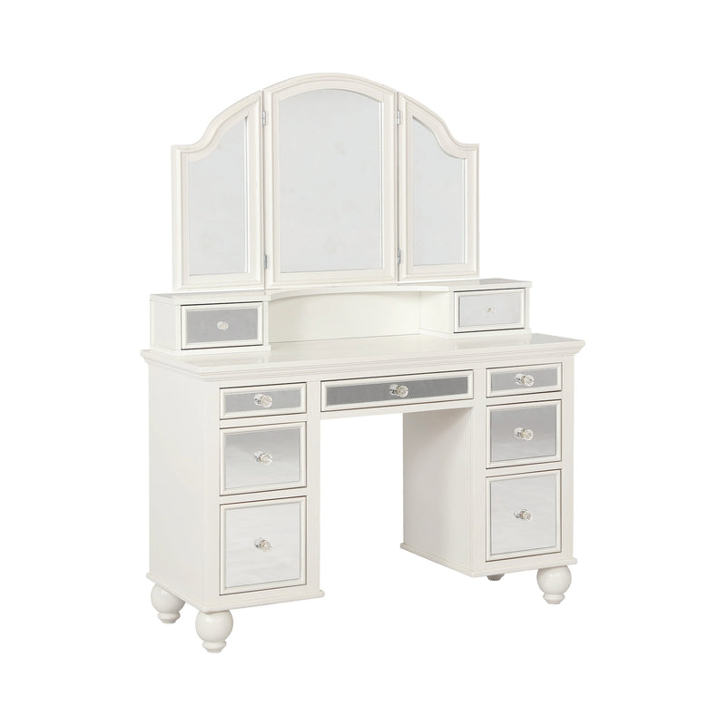 Reinhart White & Beige Vanity Set