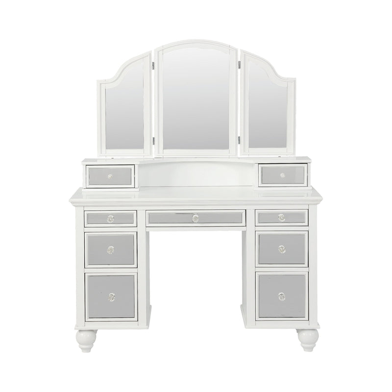 Reinhart White & Beige Vanity Set