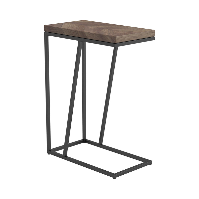 Chevron Tobacco Accent Table