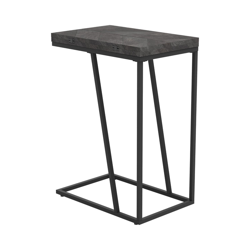 Chevron Grey Expandable Accent Table