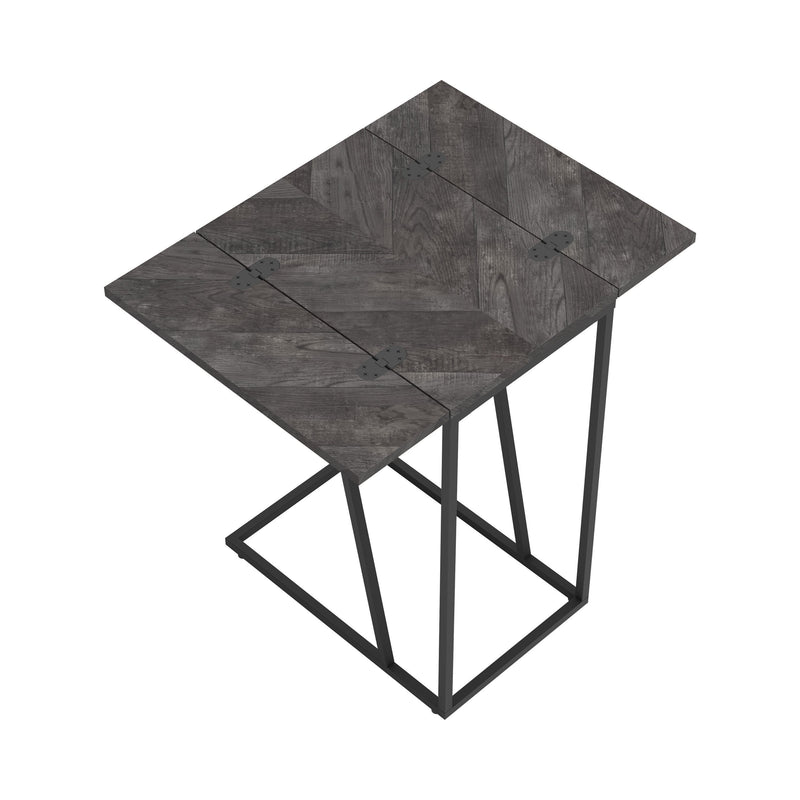 Chevron Grey Expandable Accent Table