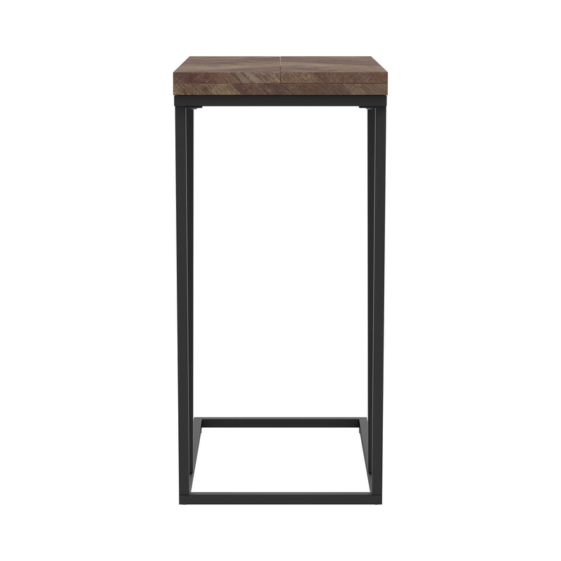 Chevron Tobacco Expandable Accent Table