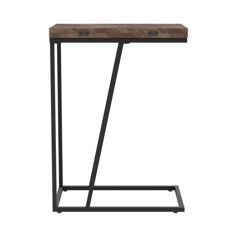 Chevron Tobacco Expandable Accent Table