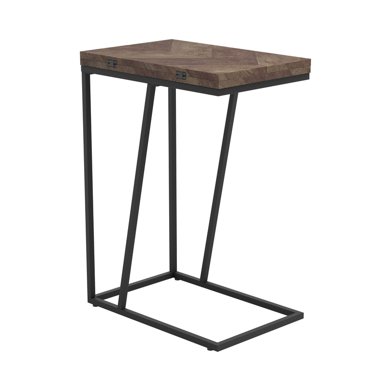 Chevron Tobacco Expandable Accent Table