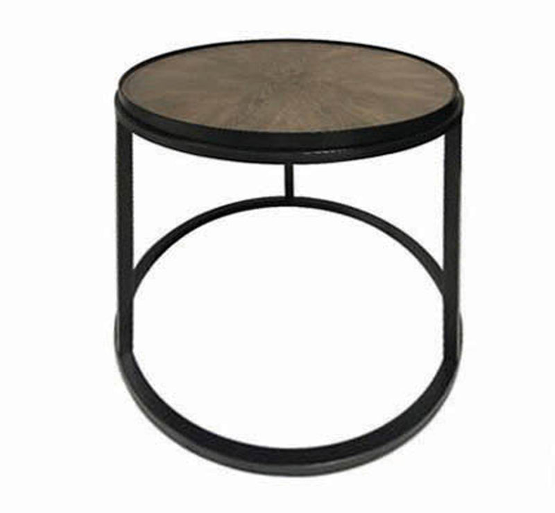 Riya - Weathered Elm & Gunmetal - End Table - Ornate Home