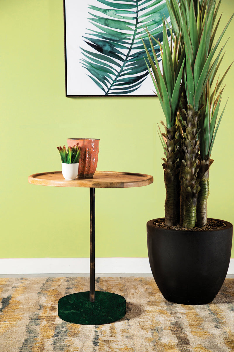 Myrtle Natural & Black Accent Table