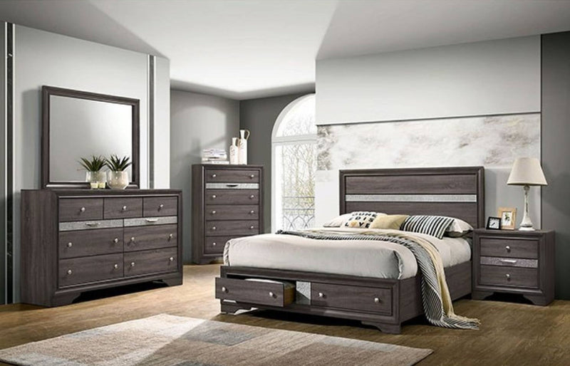 Chrissy Gray 4pc Queen Bedroom Set