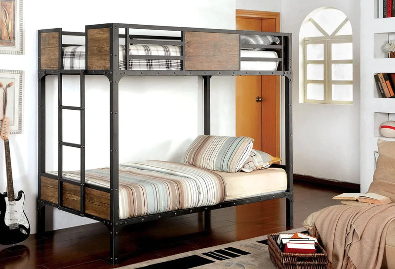 Clapton Black Twin/Twin Bunk Bed