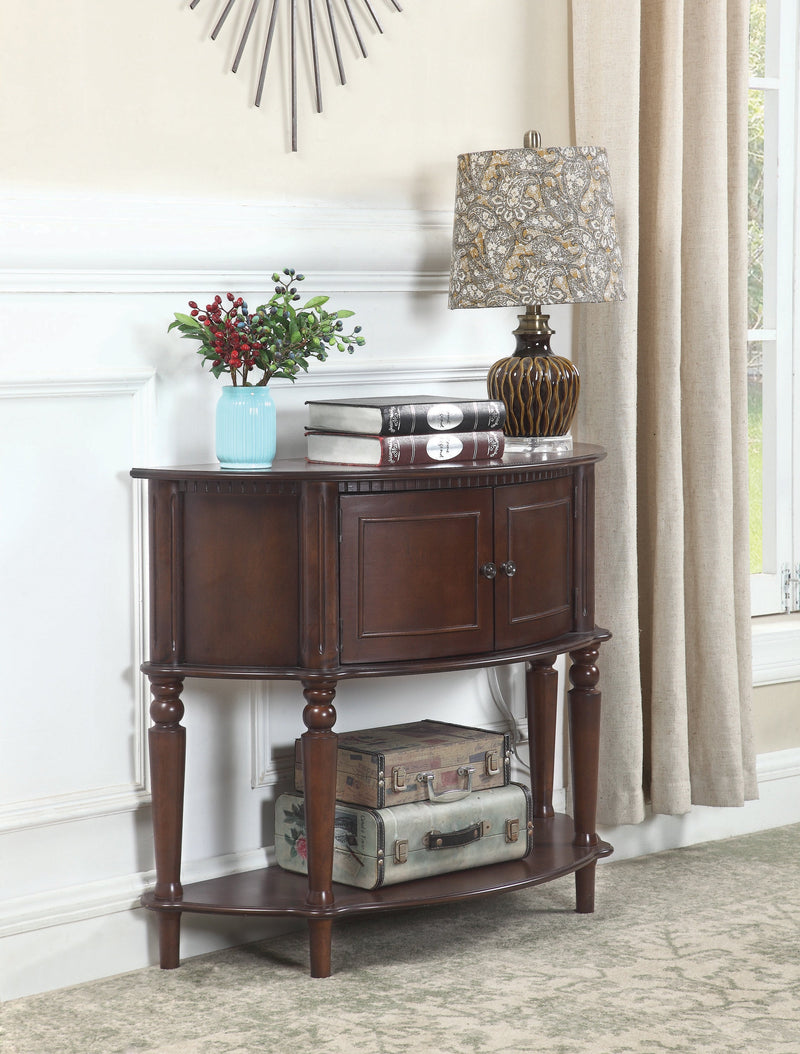 Brenda Brown Console Table w/ Curved Front