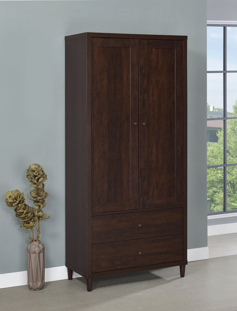 Wadeline Rustic Tobacco Tall Accent Cabinet