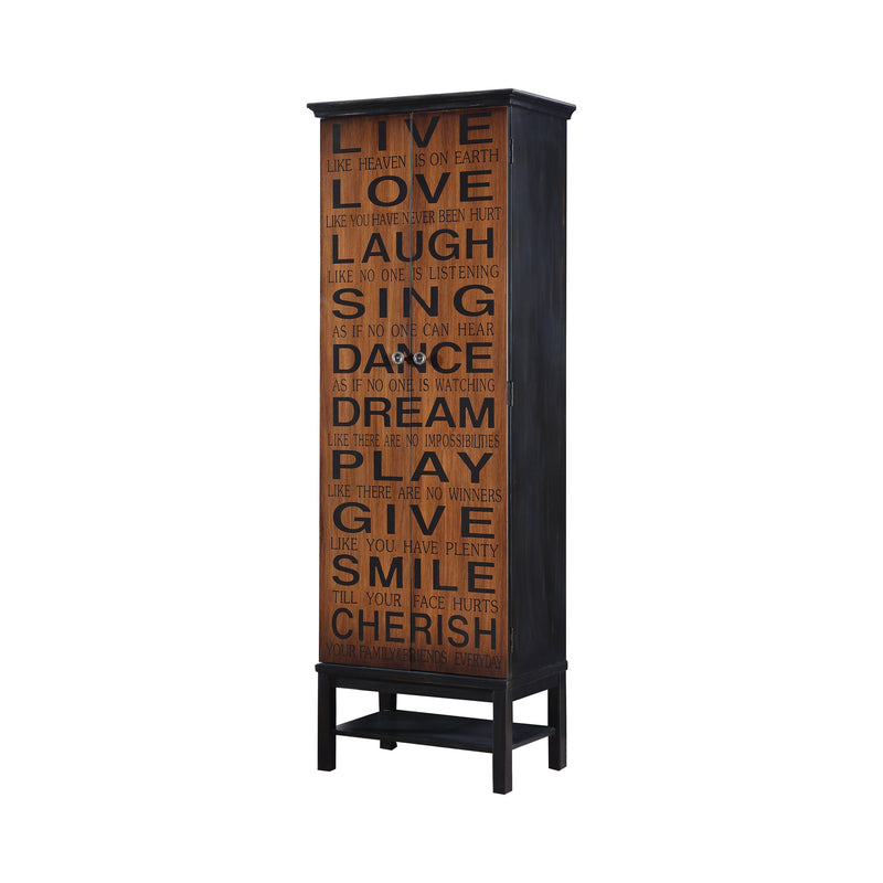 Lovegood Rich Brown & Black Accent Cabinet