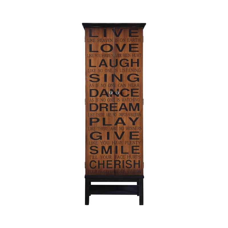 Lovegood Rich Brown & Black Accent Cabinet