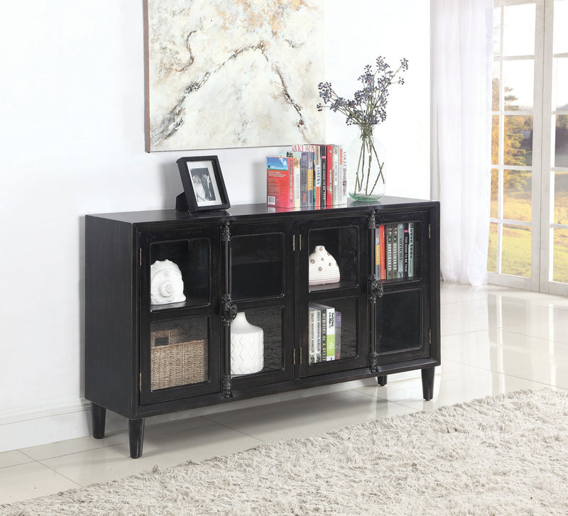 Mapleton Black Accent Cabinet