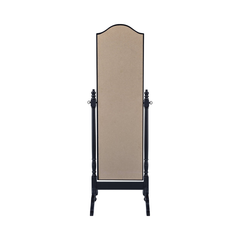 Cabot Black Cheval Mirror w/ Arched Top