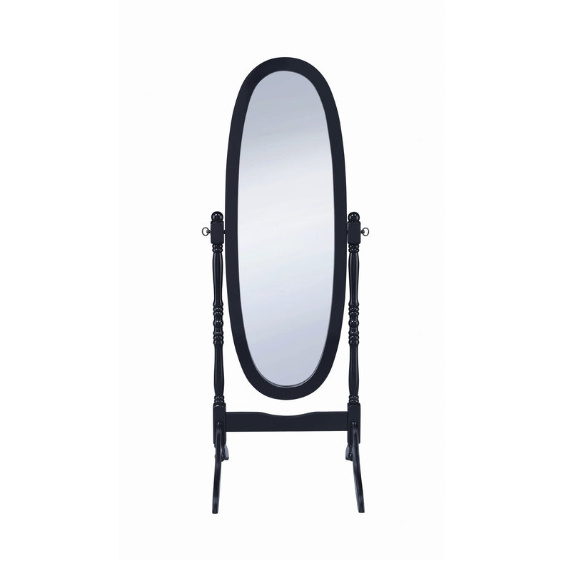 Foyet Black Oval Cheval Mirror