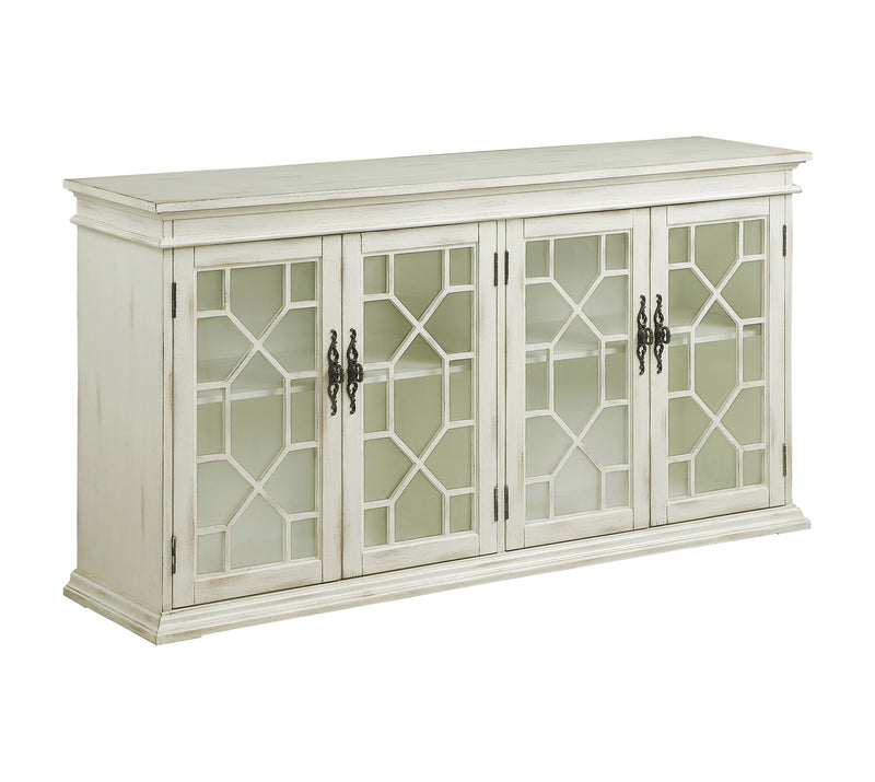 Kiara White Accent Cabinet w/ Adjustable Shelves