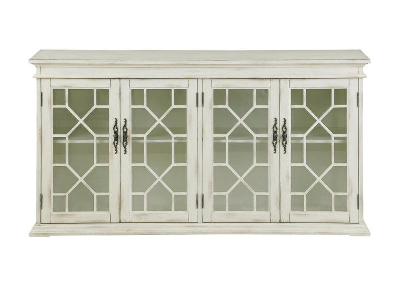 Kiara White Accent Cabinet w/ Adjustable Shelves