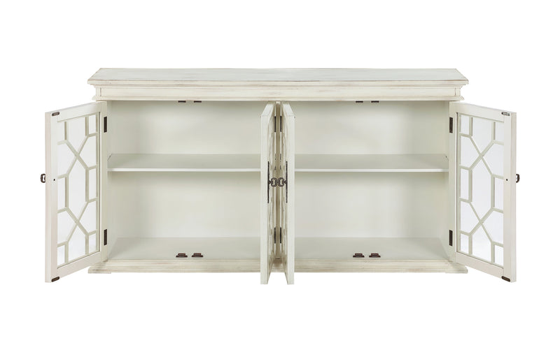 Kiara White Accent Cabinet w/ Adjustable Shelves