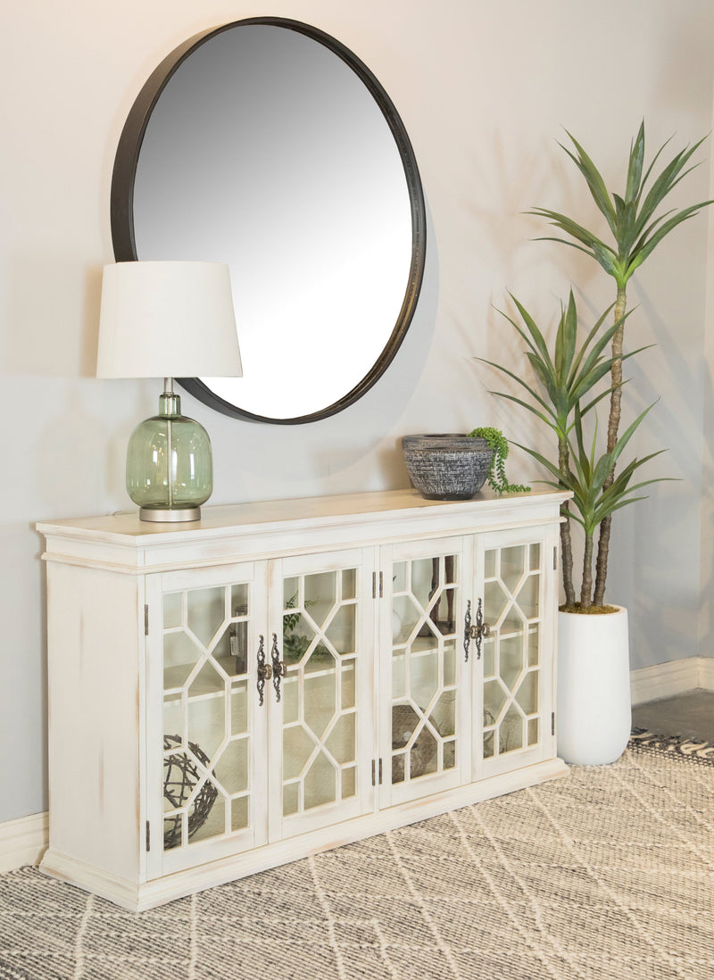 Kiara White Accent Cabinet w/ Adjustable Shelves