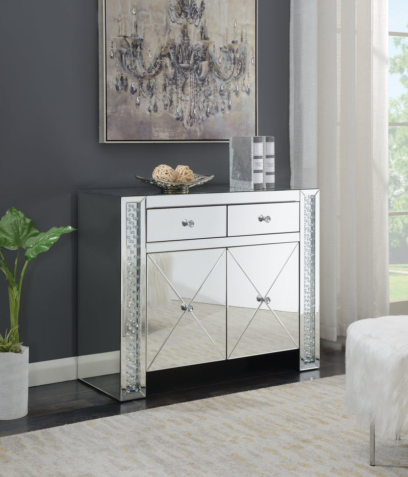 Maya Clear Mirror Accent Cabinet