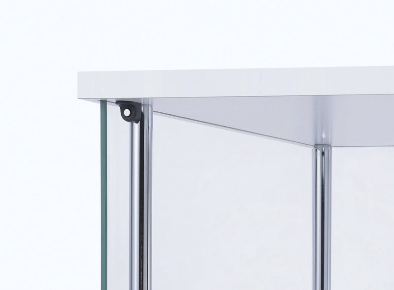 Bellatrix White & Clear Curio Cabinet