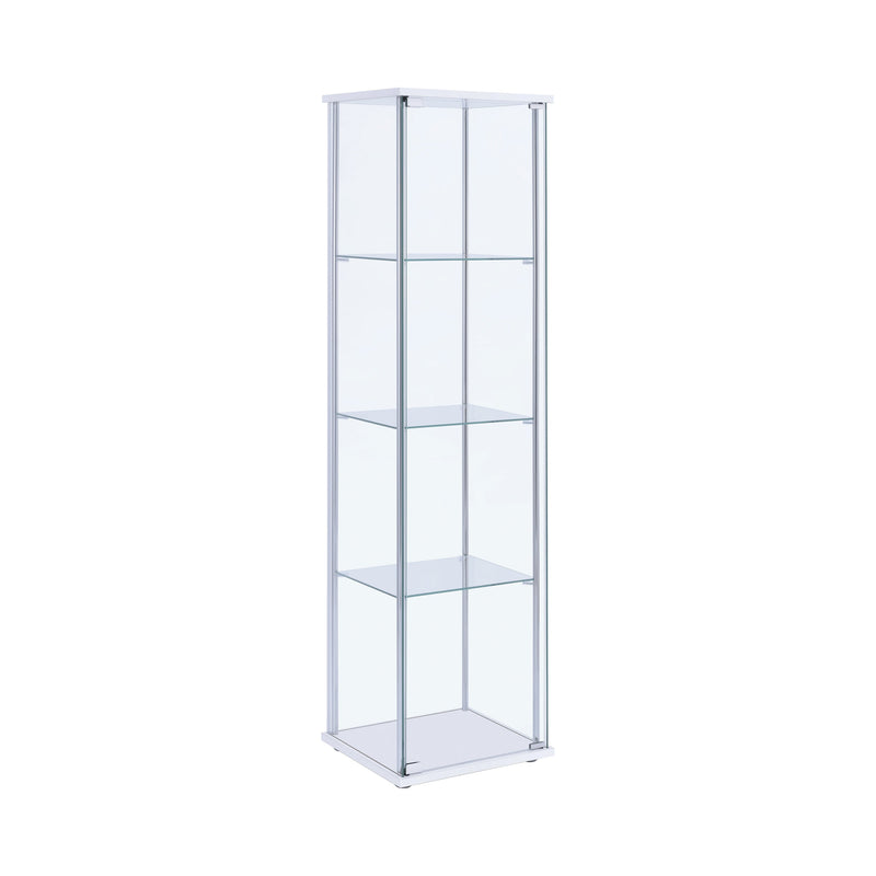 Bellatrix White & Clear Curio Cabinet