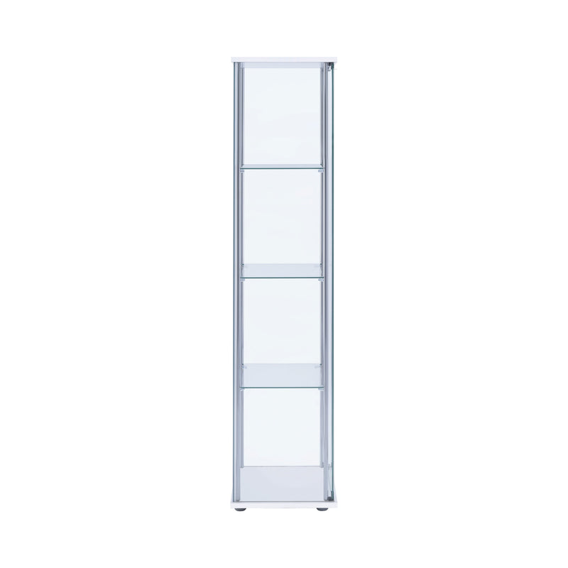 Bellatrix White & Clear Curio Cabinet