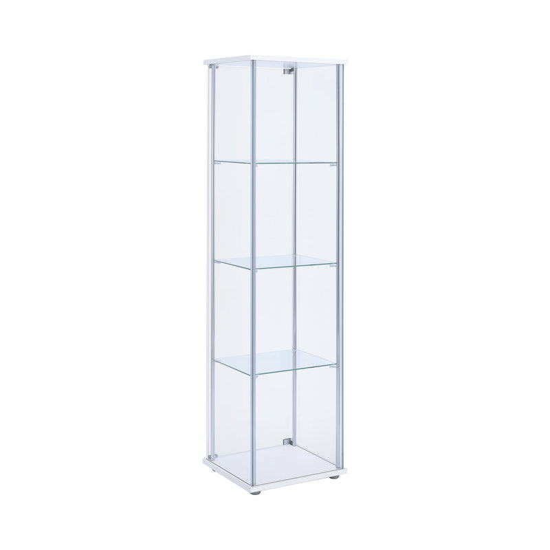 Bellatrix White & Clear Curio Cabinet