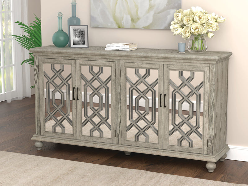 Eden - Antique White - Accent Cabinet - Ornate Home